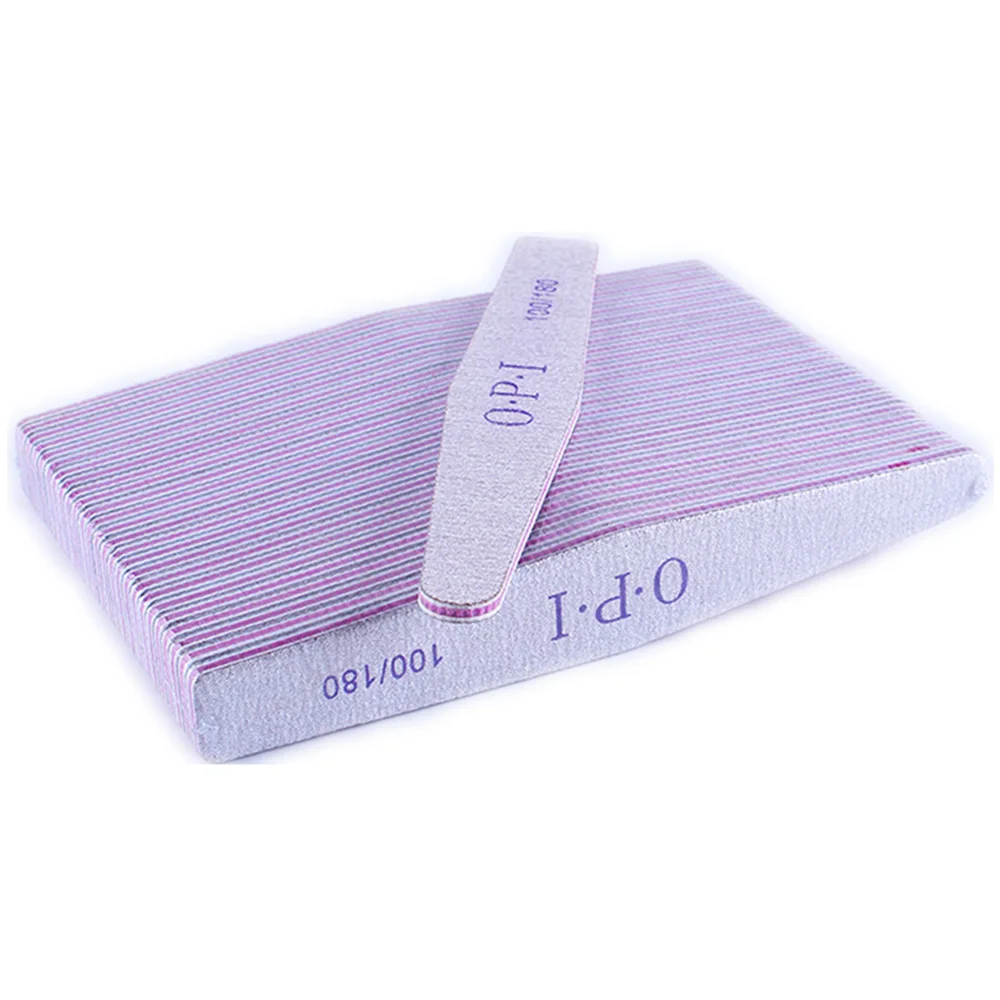 Professional Wholesale High Quality Print Logo Double Side Emery Board 100/180 Zebra Nail File Nail Care Tool
