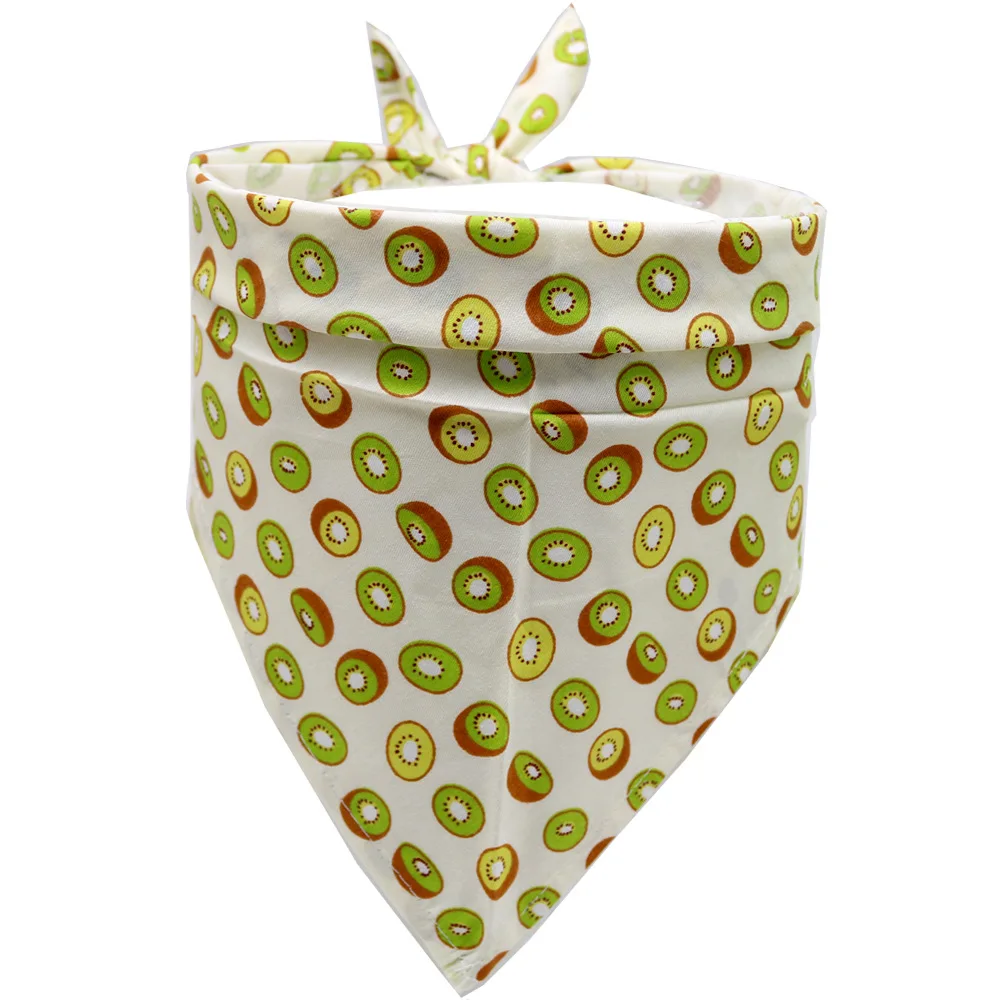 Pet Dog Puppy Bandana Fruit Triangle Scarf Adjustable  Hawaii Style Pet Bib for Small Medium Size Dogs