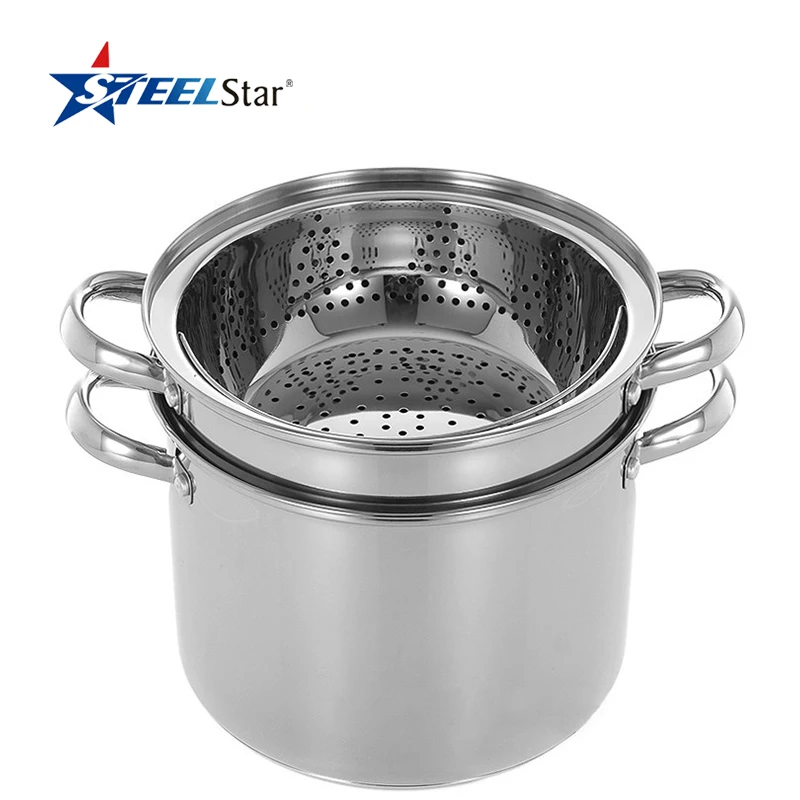 
Italy hot sales 24cm stainless steel 410 material 4 pcs noodle pasta cooking pot 