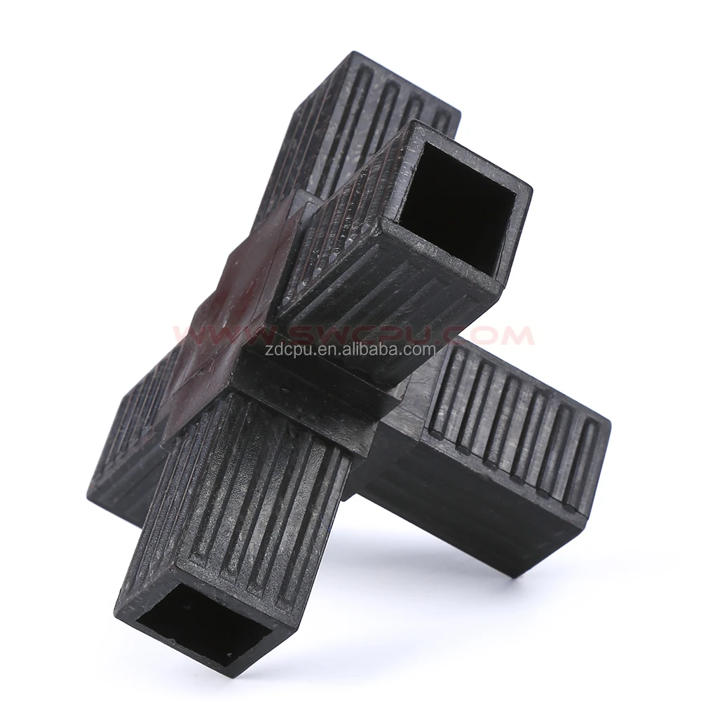 Customized 3 4 5 Way Nylon Injection 25mm Plastic Connectors For Square Aluminum Tube