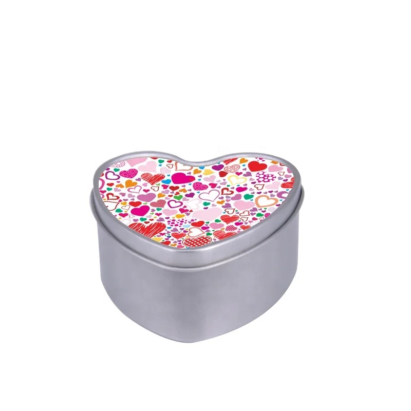Sublimation Heart Shape Metal Box Custom Candy Box
