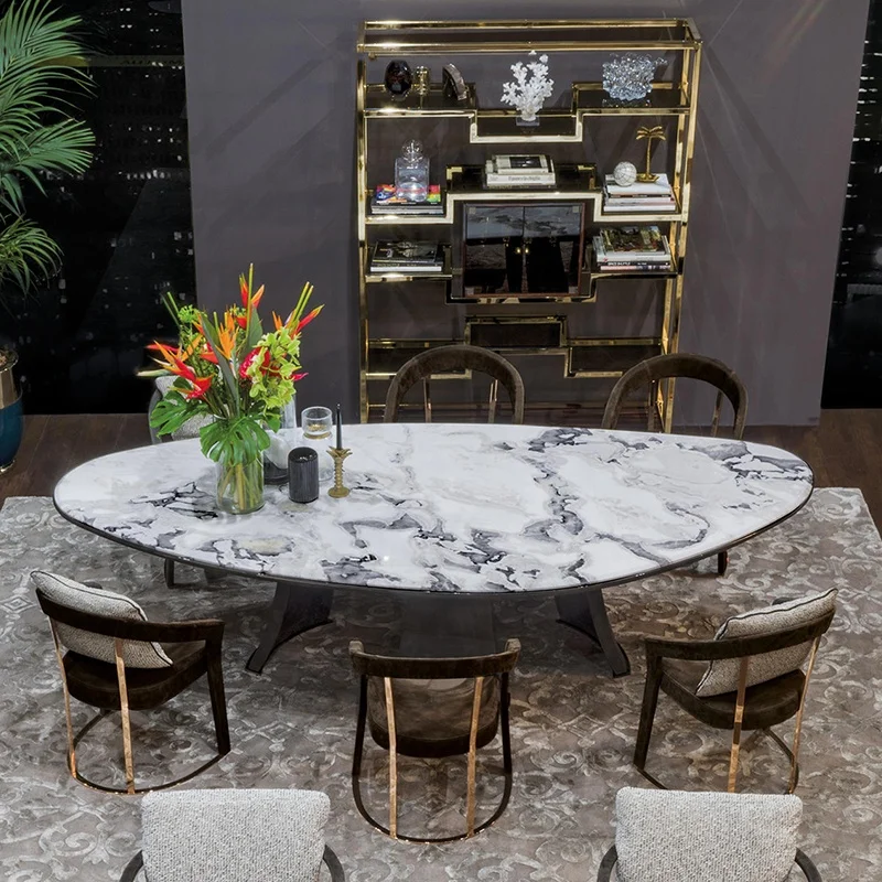 Triangle shape marble top solid wood dining & kitchen room tables living room furniture black or white color for apartment hotel