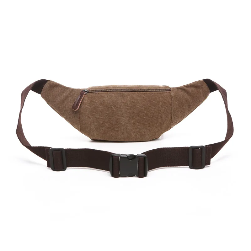 Durable wholesale canvas funny pack mens multifunctional waist bag