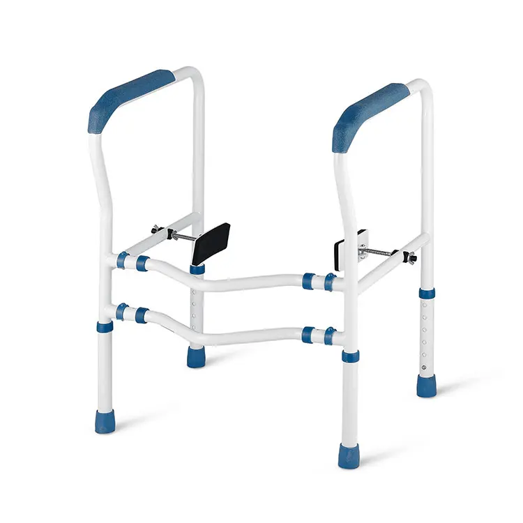 Easy toilet rail clamp position adjustable toilet safety frame rail