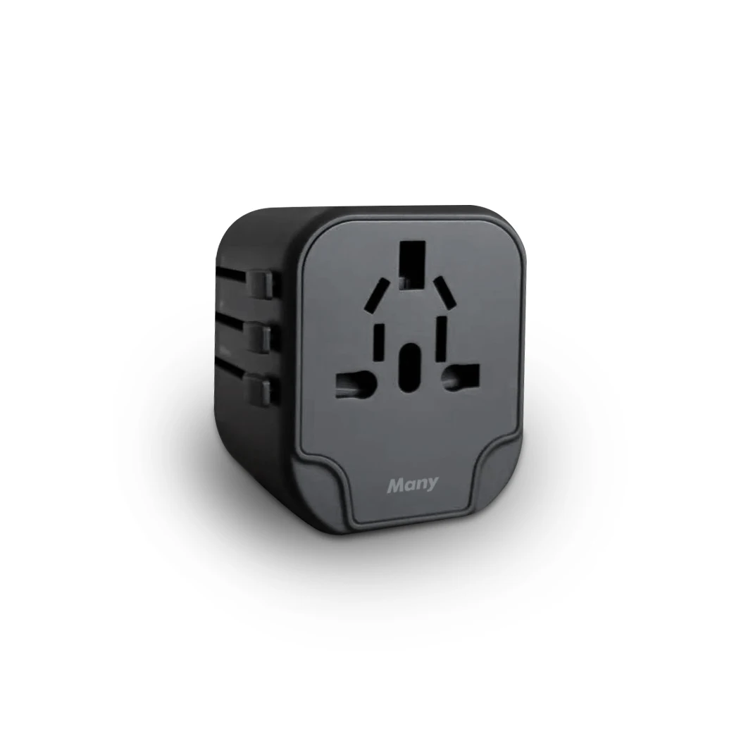 Universal travel charger 2 usb world adapter UK US multi plug DE AU extension socket