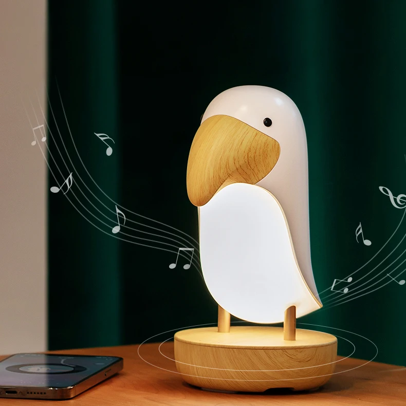 LED night light speaker table lamp wireless charger night light with speaker