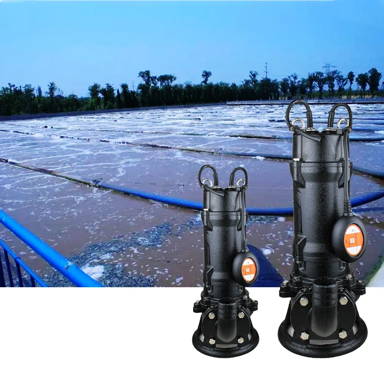 80GNWQ65-15-5.5 Series 3Inch 5.5KW 7.5HP Large Flow 65M3/H Heavy Duty Cast Iron Submersible Sewage Pump With Cutting Impeller