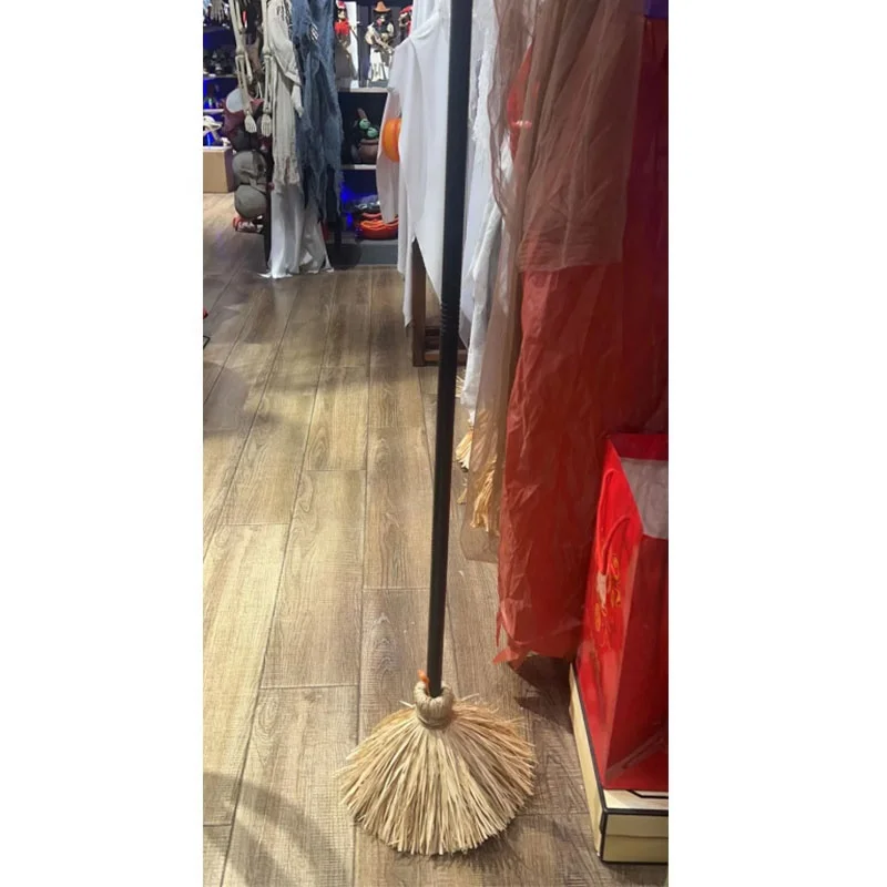 Halloween Witch Broom Flying Magic Wand, Mage Scepter Props Movie Character Dress Up Props Realistic Moving Broom