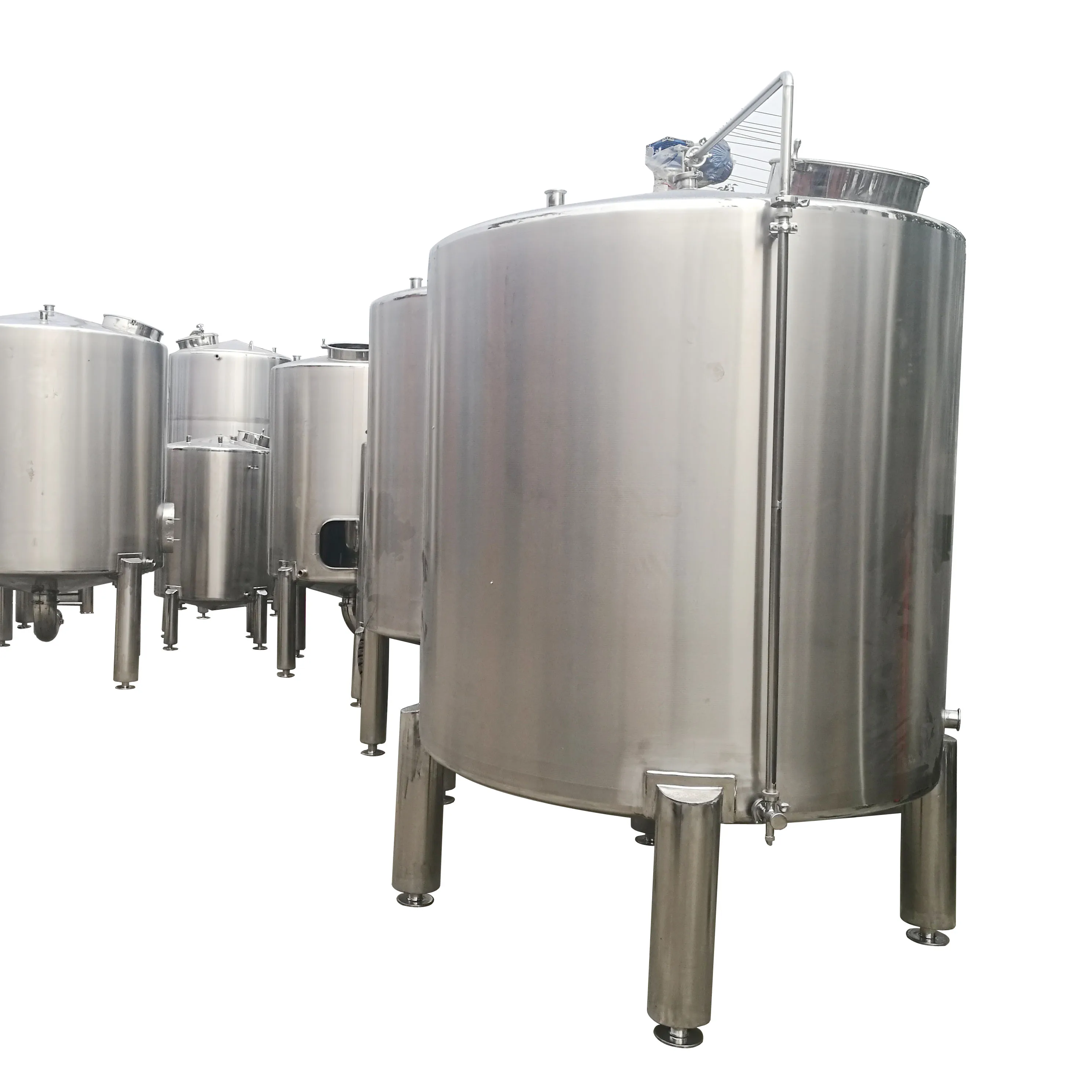 Stainless steel electric heating jacketed food mixing tank with agitator and heater