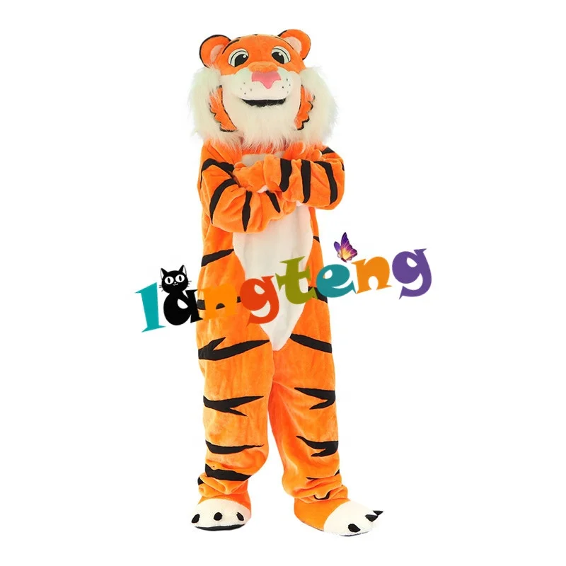 873 Cartoon Halloween Cosplay Party Christmas  Carnival Apparel Orange Tiger Mascot Costumes