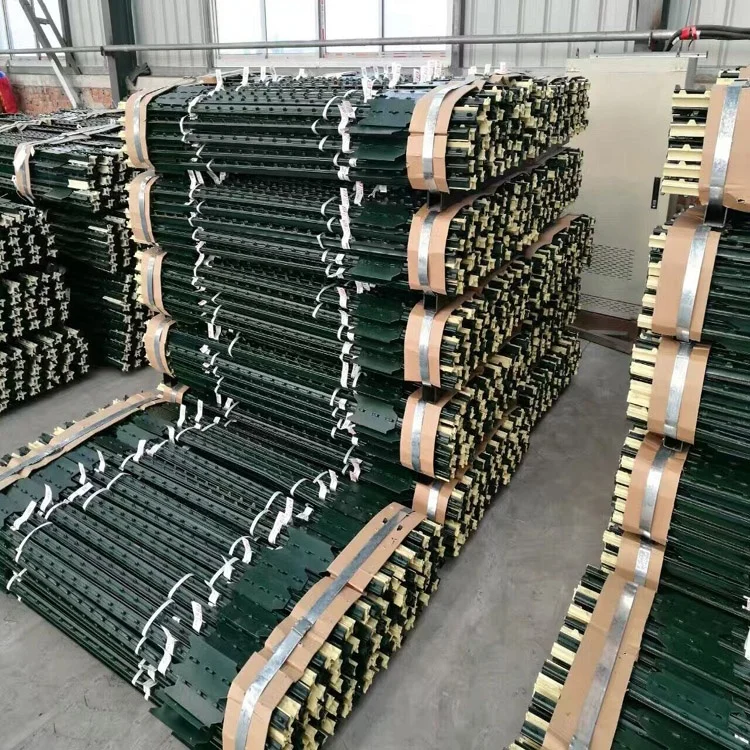 Green Painted Studded T Post