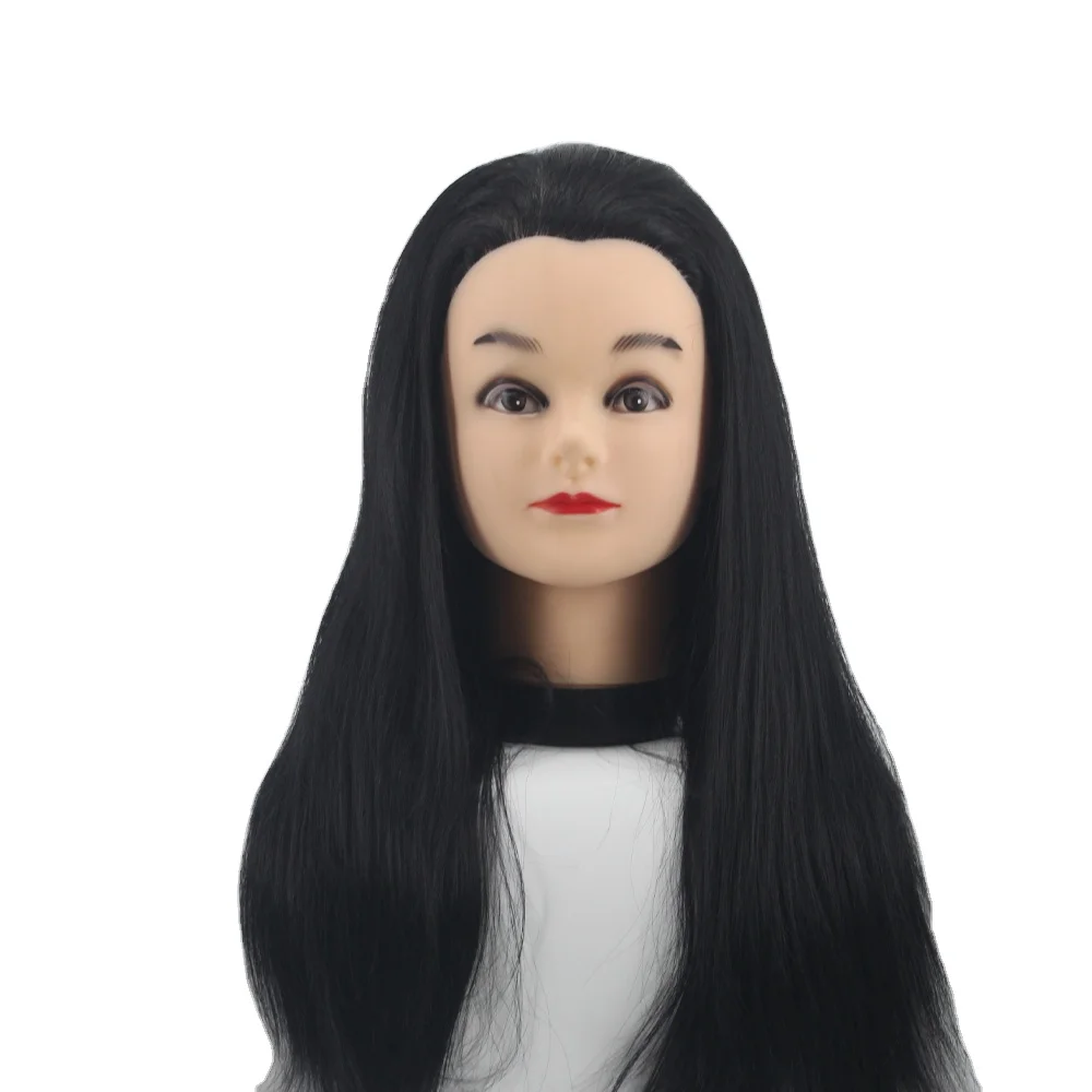 
Artificially synthesized long hair training head beauty salon hair mannequin heads 
