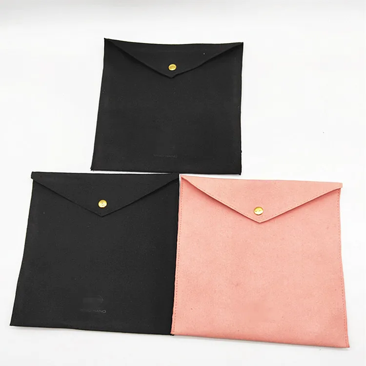 Suede microfiber printed custom small bracelet earring velvet pouch linen cotton canvas packaging  jewelry pouch with logo