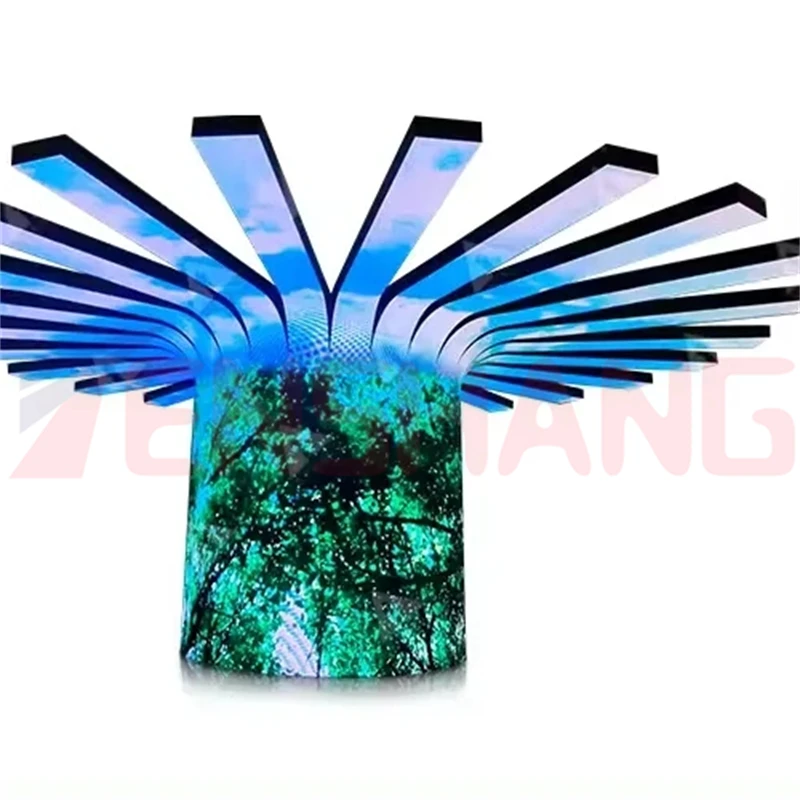 Flexible Curtain Led Display Showcase Building Advertising Glass Flexible Led Display Screen Flexible Oled Screen