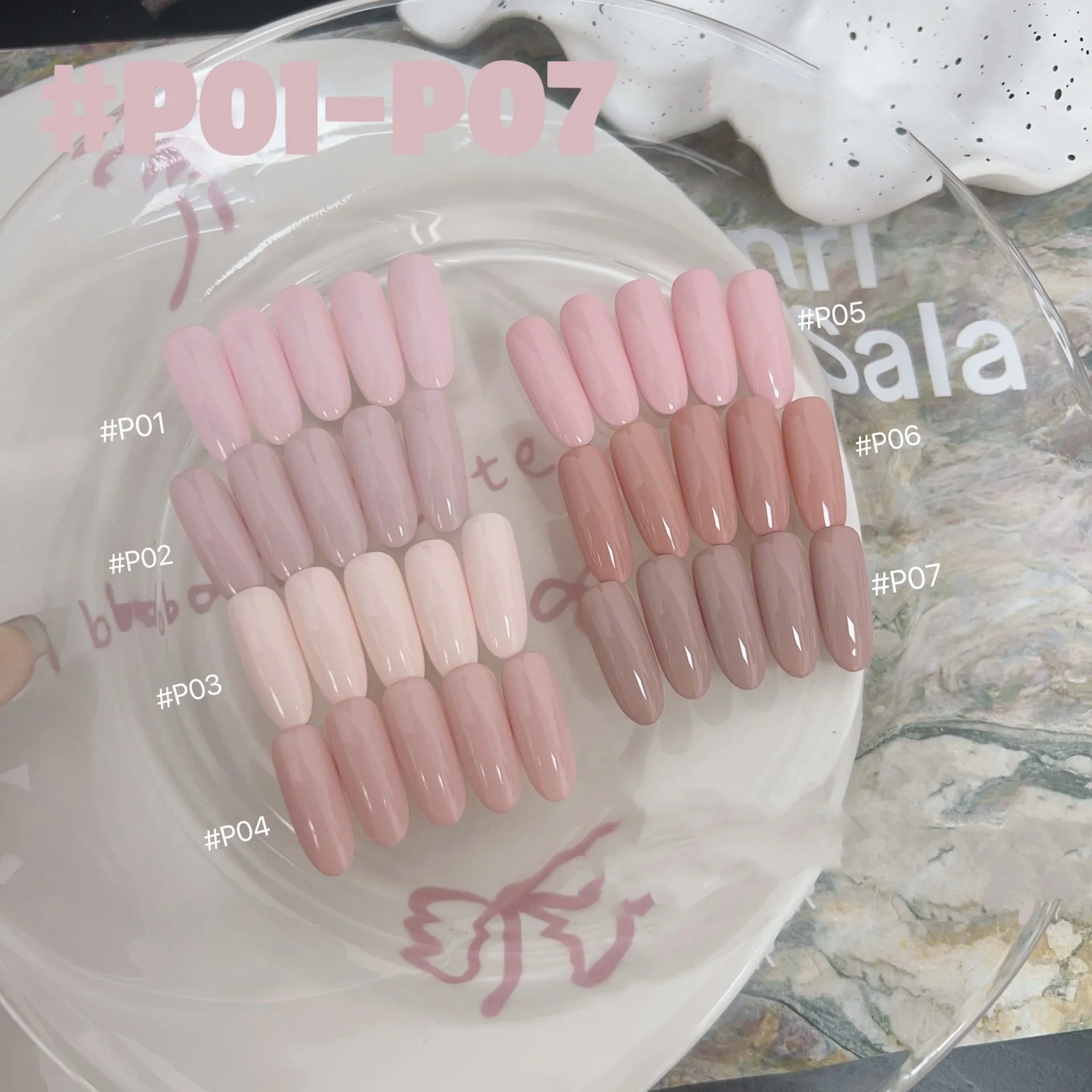 Leather Pink Japanese Canned Glue Rubber Powder French Manicure Pink Skin Tone Round Can Glue Painting Gel Nail Art Polish