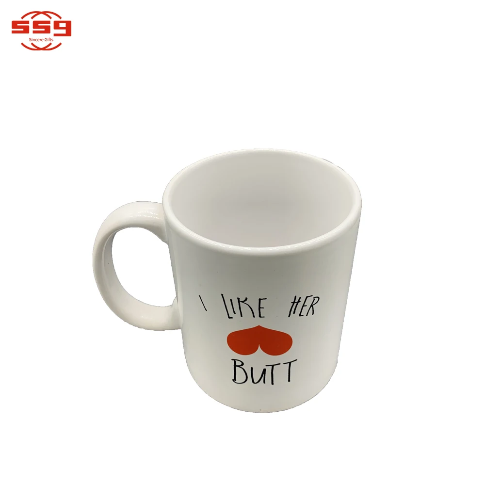 Wholesale Mugs And Cup Custom Cheap C Handle 15oz Milk Cup Sublimation Travel Coffee Ceramic Mug With Logo