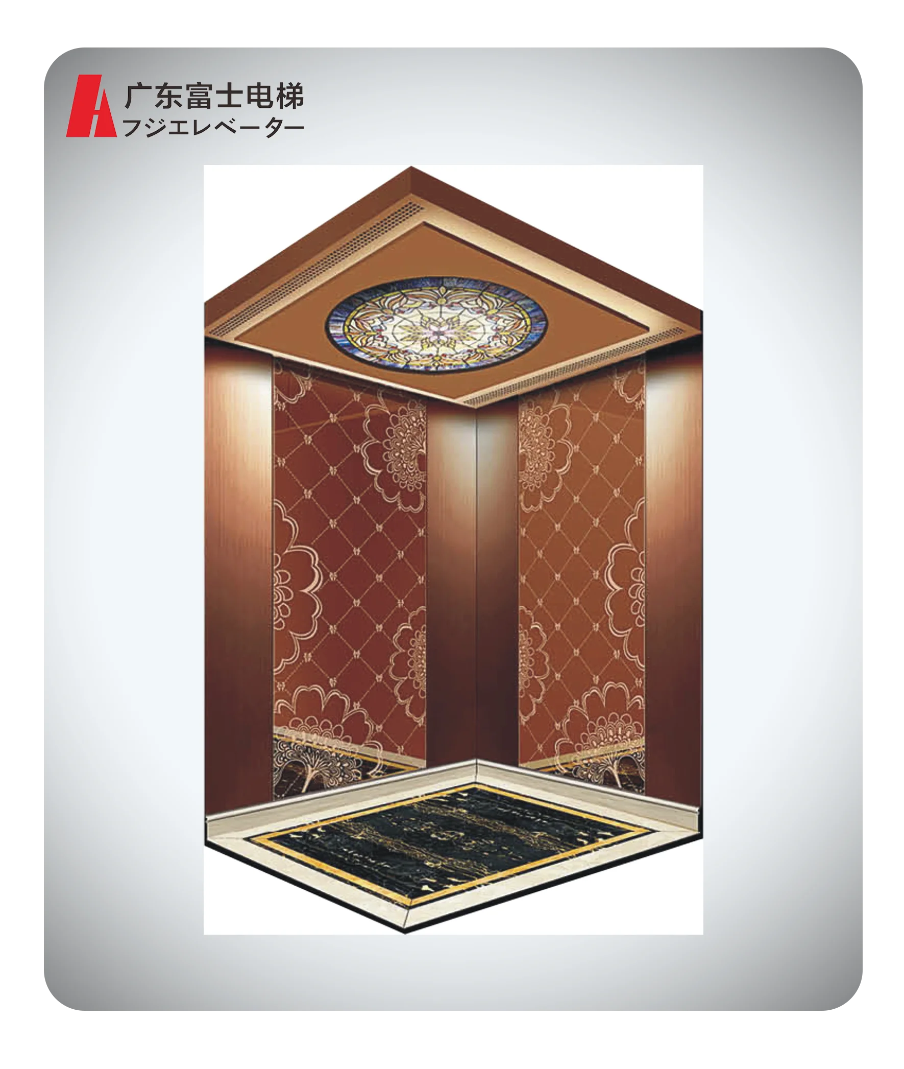 GD-Fuji Office Building Passenger Stainless Steel Elevator With Speaker