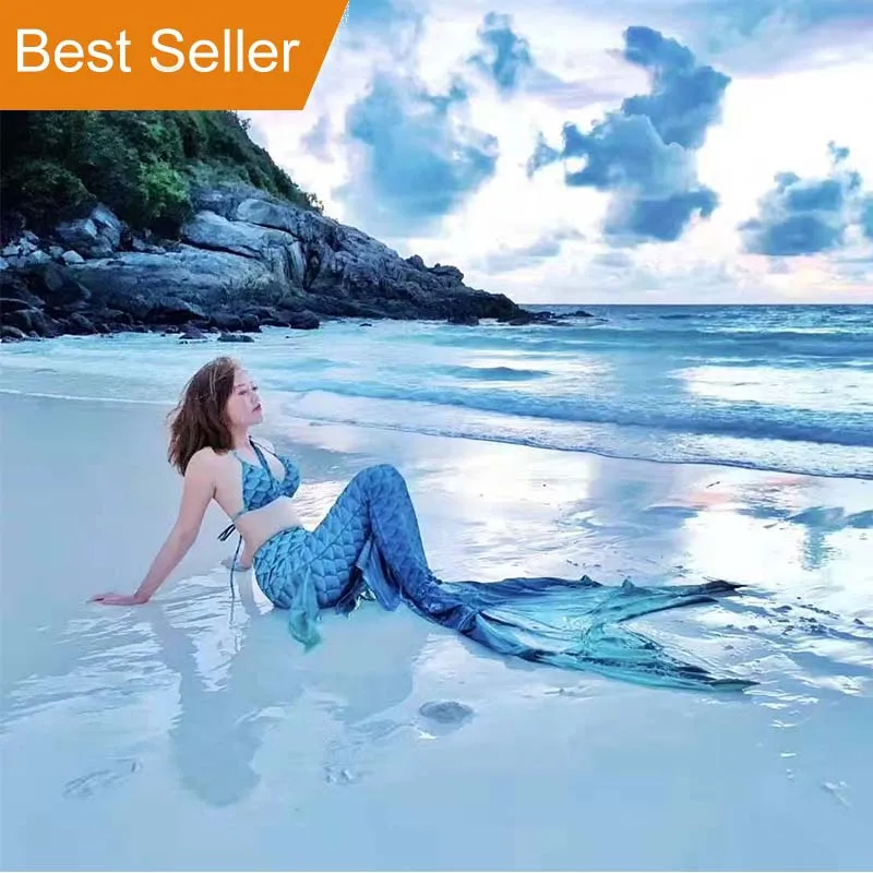 Новый стиль недорогой хвост русалки с моноластом и плавниками