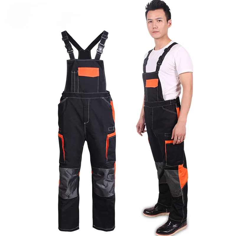 Professional Work Uniform Custom Work Pant Reflective Safety Workwear Bib Pants Overalls Cargo Pants For Men