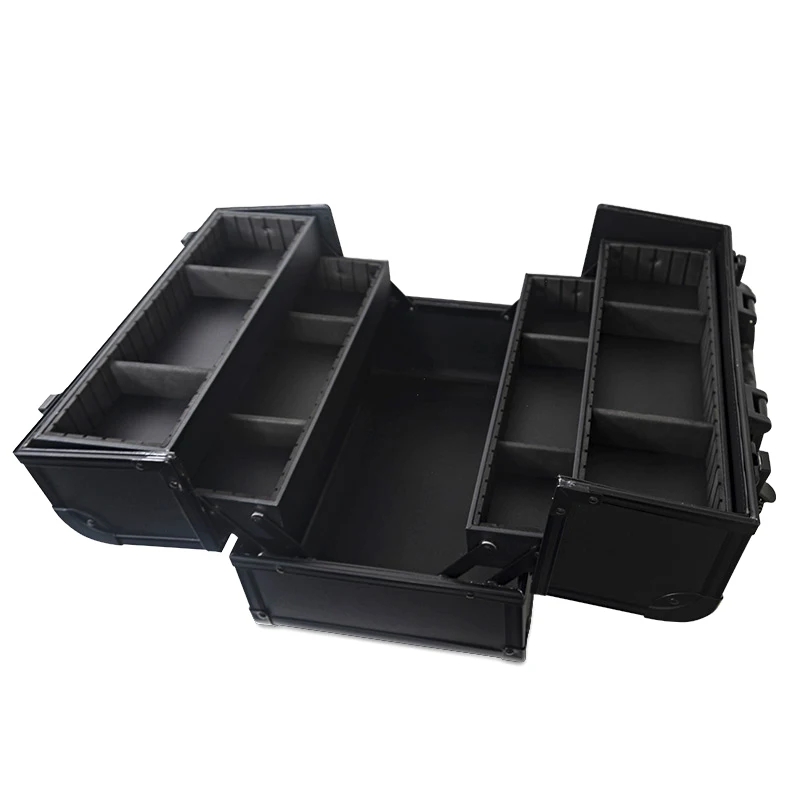 Оптовая продажа, большой вместимости, кейс для косметического поезда, розовый Золотой Алюминиевый органайзер для косметики с замком