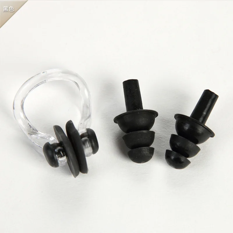 Delicate boxed nose clip earplugs Complete swimming gear Waterproof accessories silicone earplugs
