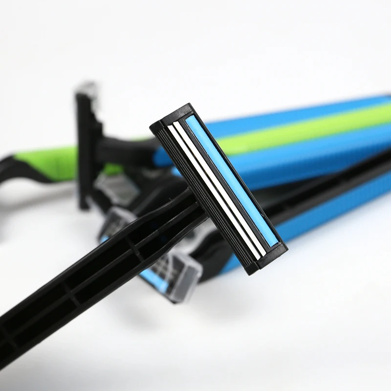 Hot Sale Disposable Shaving Razor With Three Blade Razor Frame For Eco Friendly Disposable Razor