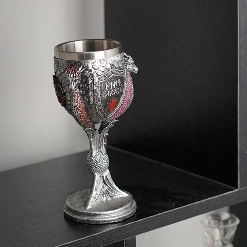 Medieval vintage three-dimensional sculpted beer mug goblet dragon mug home  ornaments