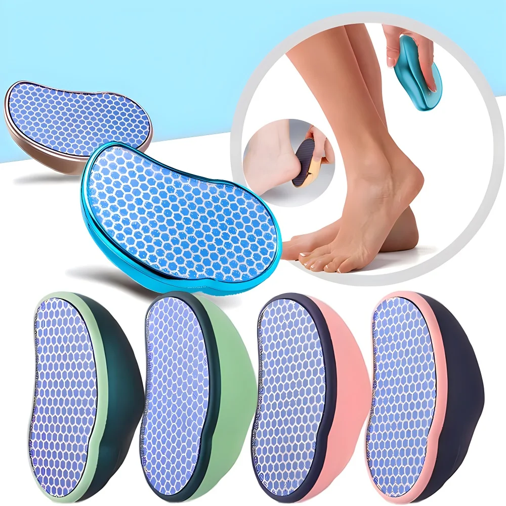 Small Portable Nano Glass Foot Scrubber File Grinder Callus Remover Pedicure Tool Stone For Wet Dry Dead Hard Cracked Skin Care