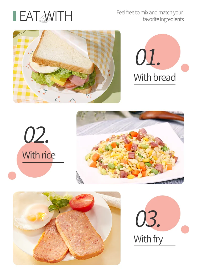 Free Sample Custom Premium Quality 340g Halal Beef Canned Luncheon Meat Corned Beef Tin Canned