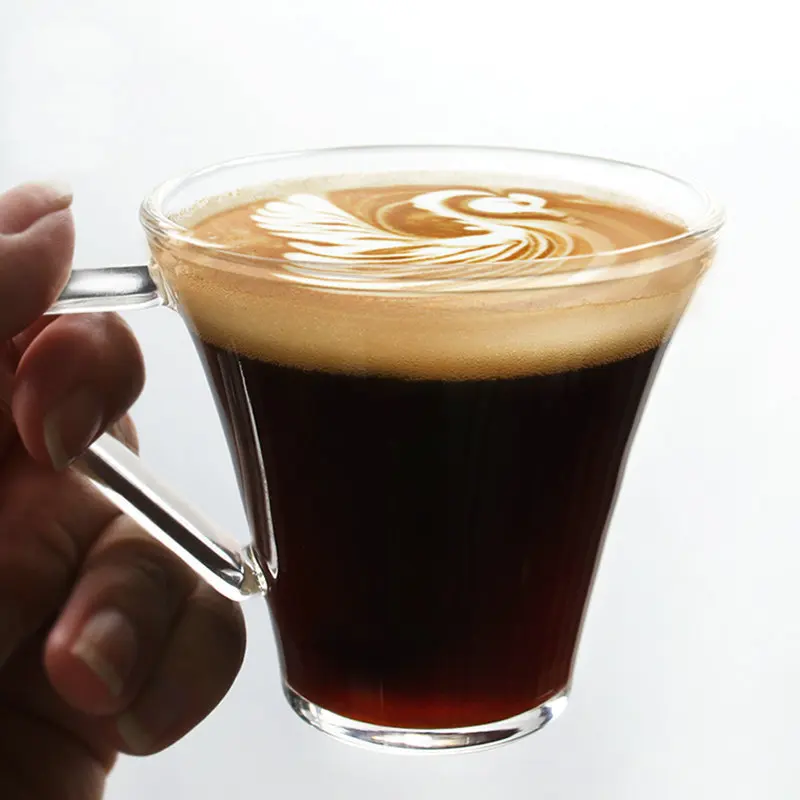 120 мл пирекс стекла эспрессо кофе чашки с ручкой для кофемашины Nespresso лунго, с переключением между дальним/двойной эспрессо, сок или Сак