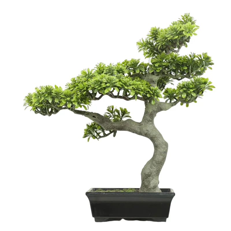Faux Lifelike Small Silk Artificial Tree Plastic Plant Bonsai For Home Decorating