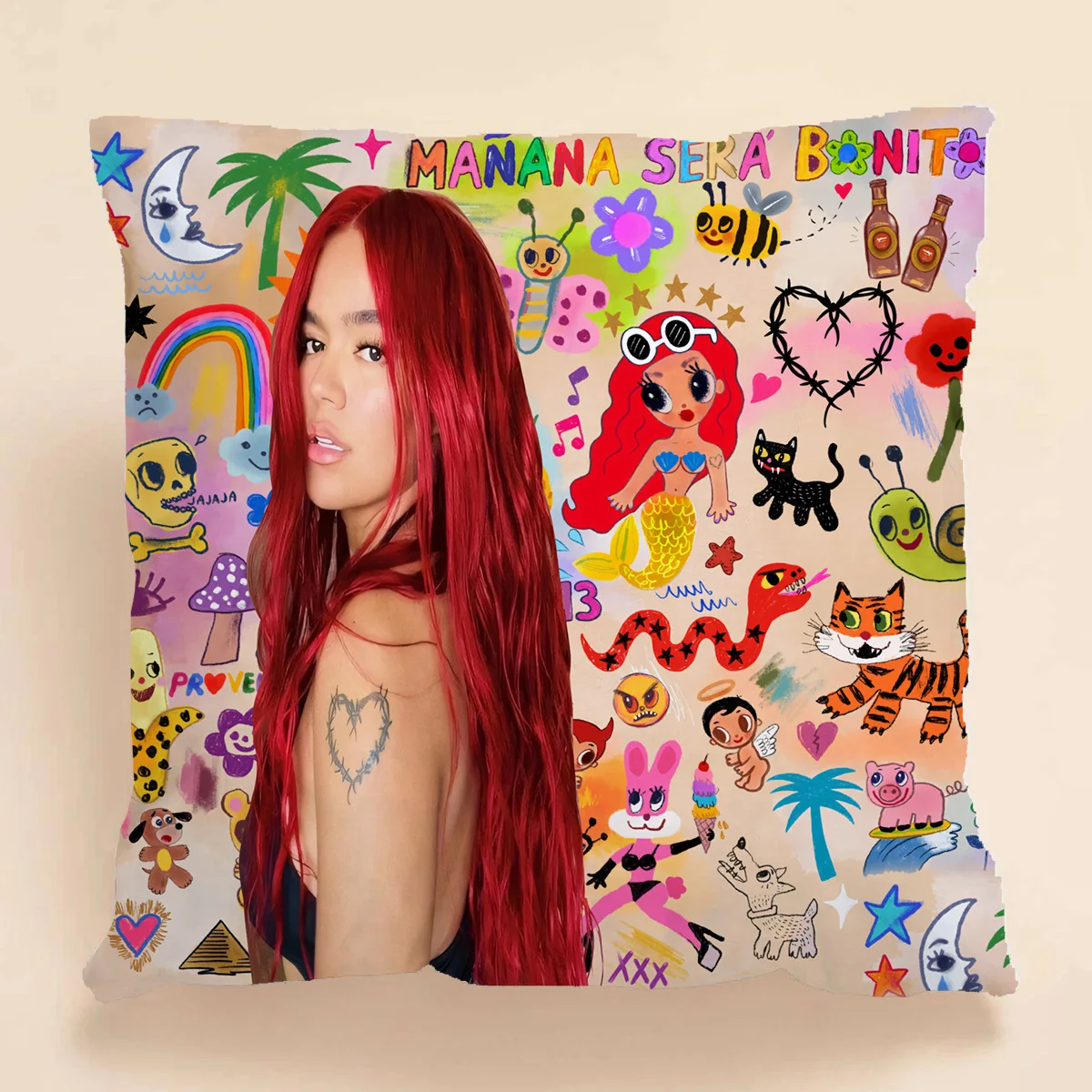 NOT MOQ Newest Karol G Manana Sera Bonito Custom Cartoon Karol G Manana Animes Sera Bonito Pillowcase