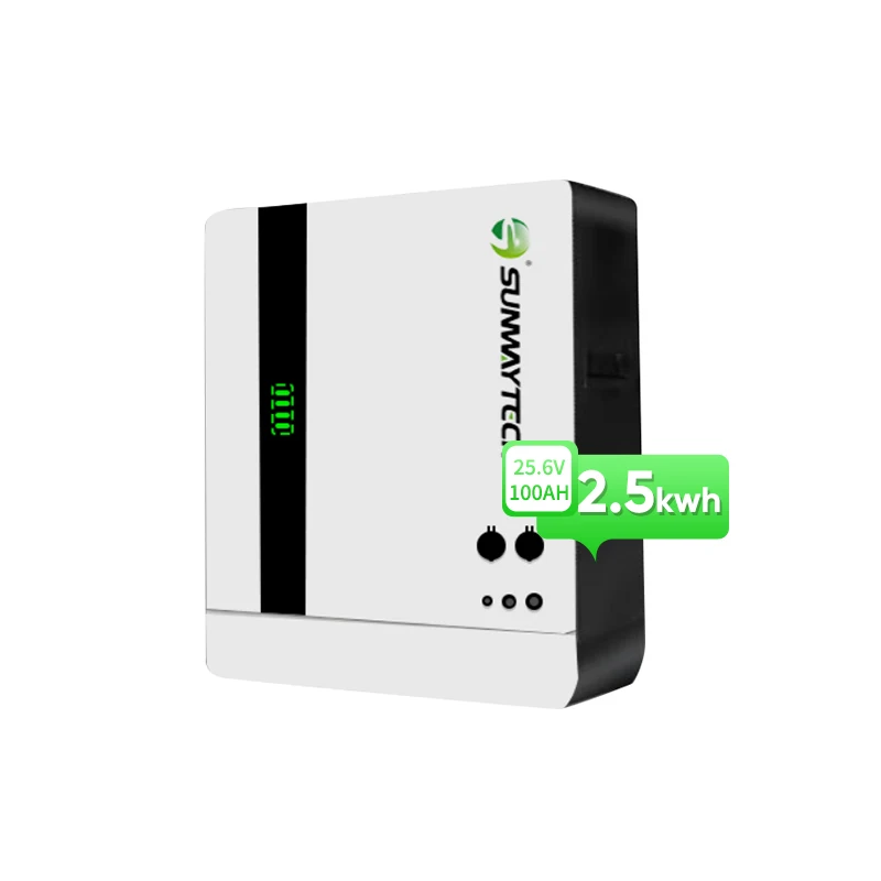 Home Energy Lithium Battery SUNWAY 25.6v 100ah wall mounted Life Po4 Battery 24 Volt 200ah Lithium