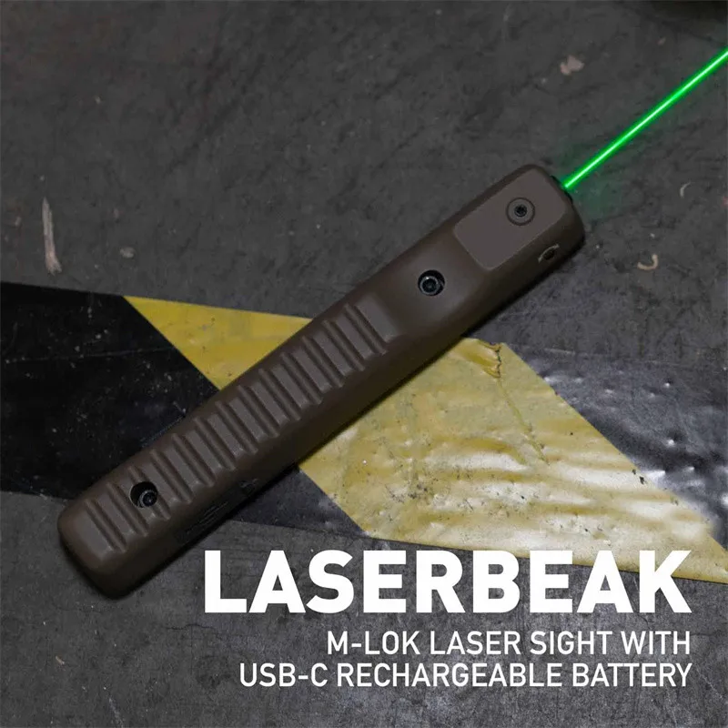 Легкий черный синий зеленый лазерный прицел USB-C перезаряжаемый молниеносный