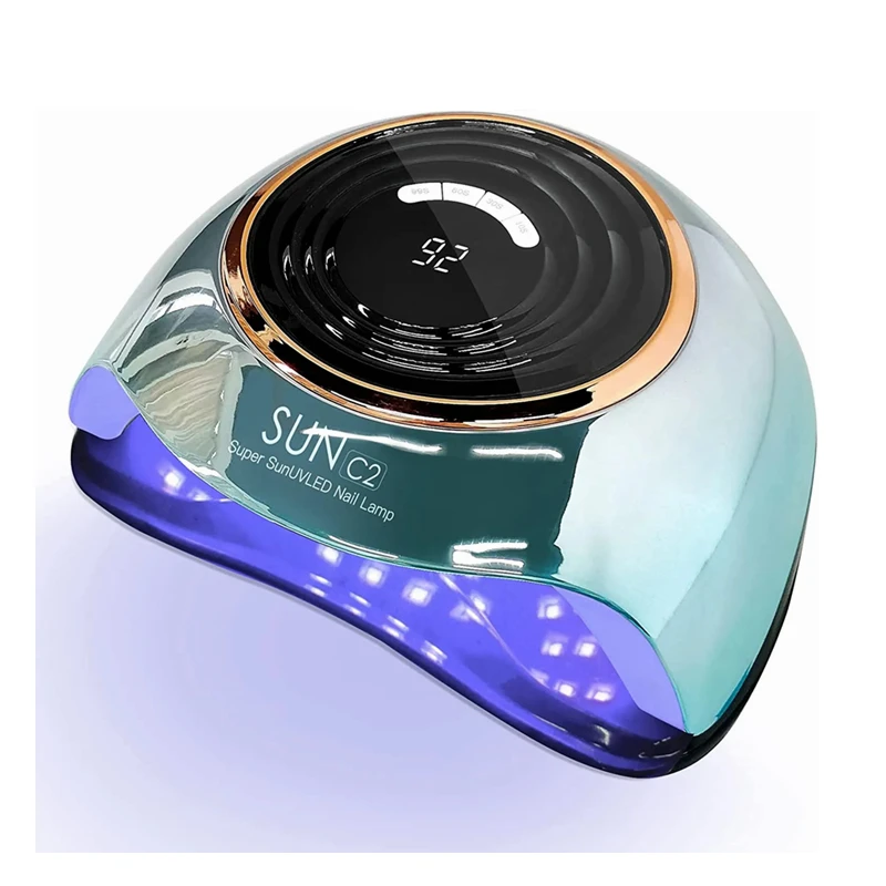 63 Leds Silver UV LED Nail Lamp Professional Smart Nail Dryer Salon Art Tool 288w SUN C2 for Curing All Gel Nail Polish