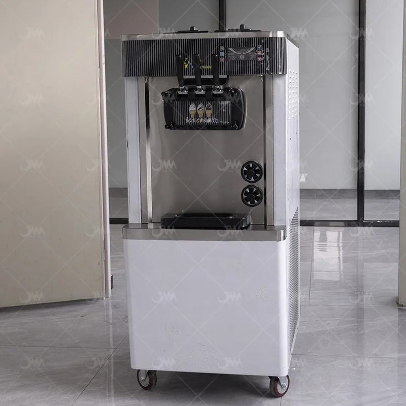 Professional Soft ice cream machine with 2+1 flavor with double compressor / pre-cooling function / airpump