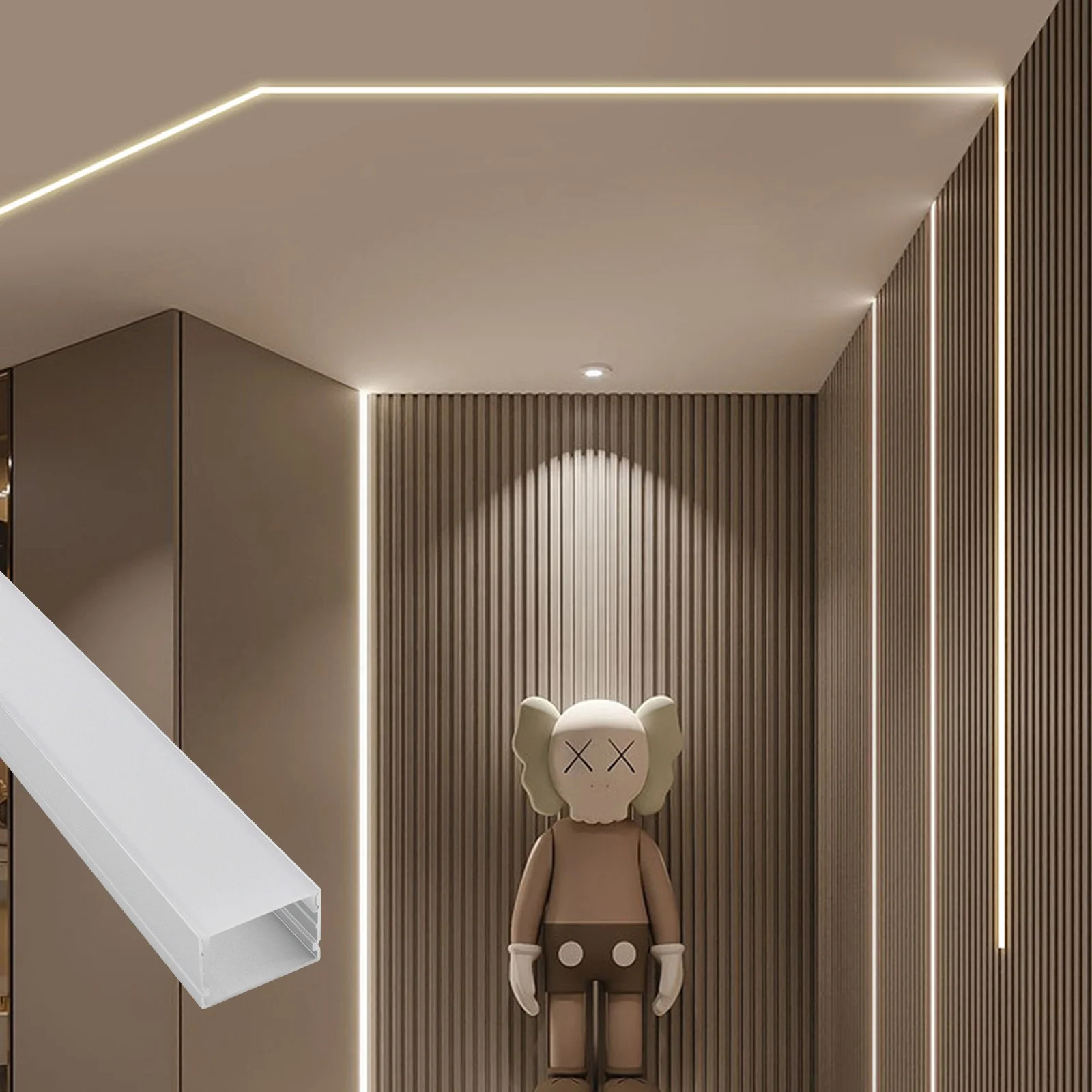 New Arrival 3020 Aluminium Light Profile 30*20mm Slot Diffuser Alloy Led Strip Light Channel Profile