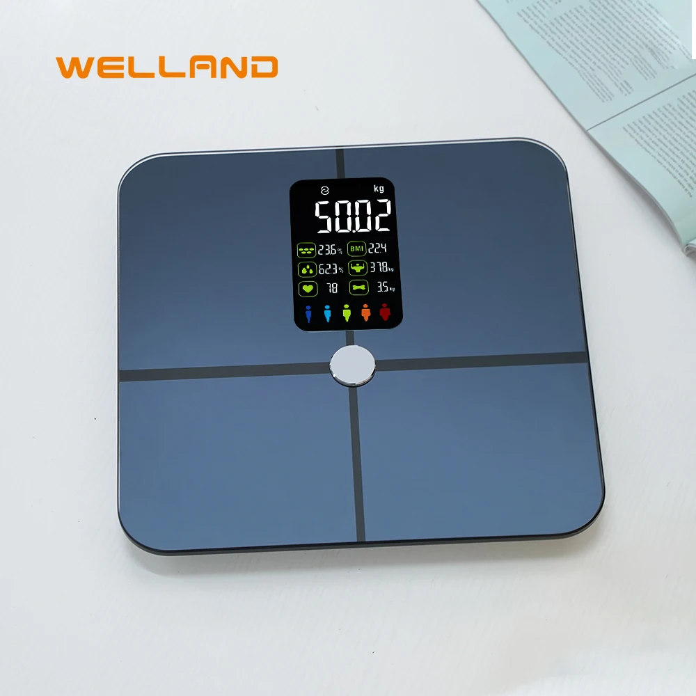 Welland Big VA Screen BMI Analyzer Electronic Smart Body Fat Weighing Scale