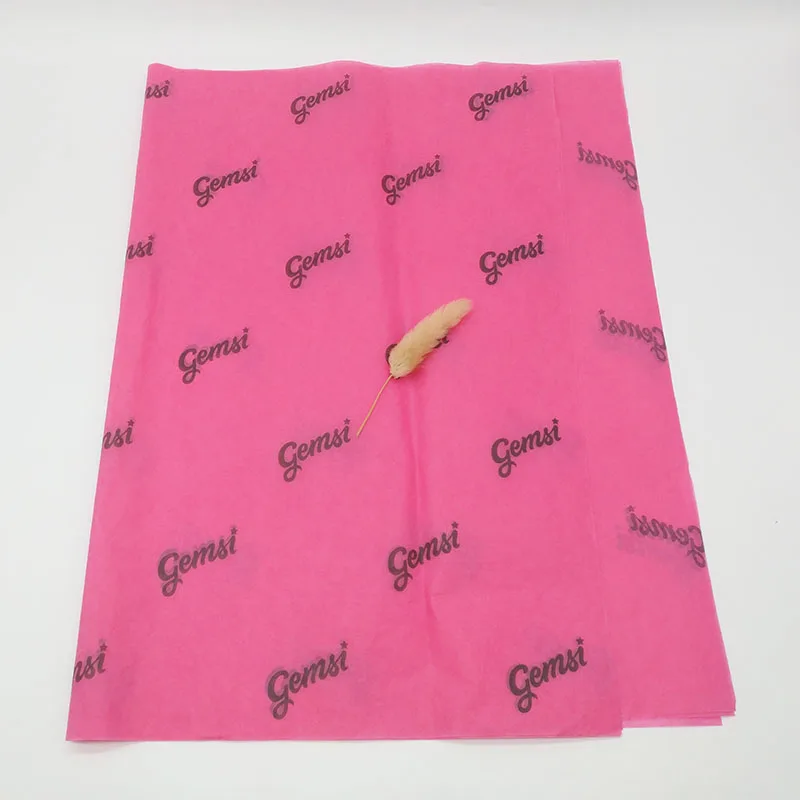 Напечатанная на заказ Горячая розовая оберточная бумага для упаковки одежды 17 г/м2