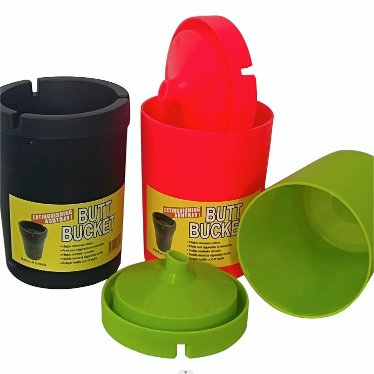 Wholesale new large size custom smoking accessories smokeless car ashtray plastic cigar glow dark plastic ashtray