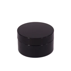 Amber matte black  PET plastic jar 2oz with black lid best cream container / 100ml pomade hair clay pet jar frosted amber