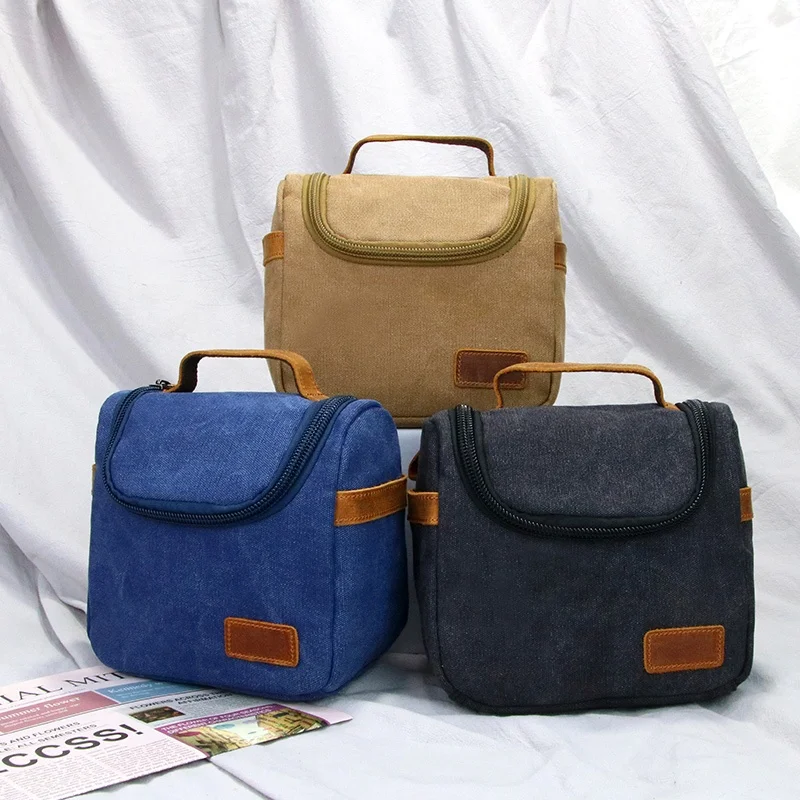 Travel Mens Canvas For Men Designer Toiletry Cosmetic Bag On Plane Organizer Outdoor Vintage Cotton Toiletry Bag