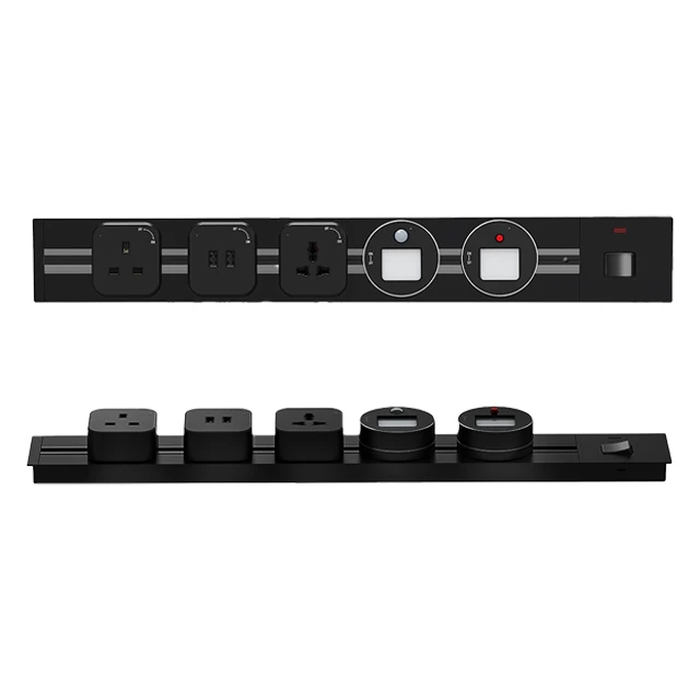 Hot selling Power Rail Socket Wall-mounted Removable Socket Wireless Surface-mounted Home Row Plug Splash-proof Socket