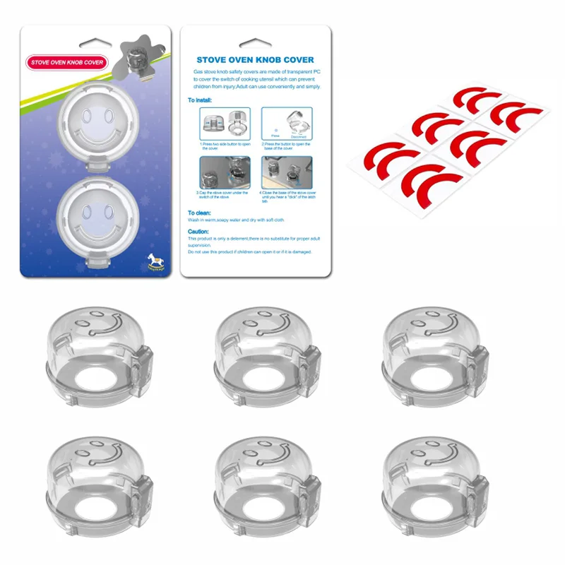 Transparent baby safety button cover gas stove safety knobs child safety stove protector