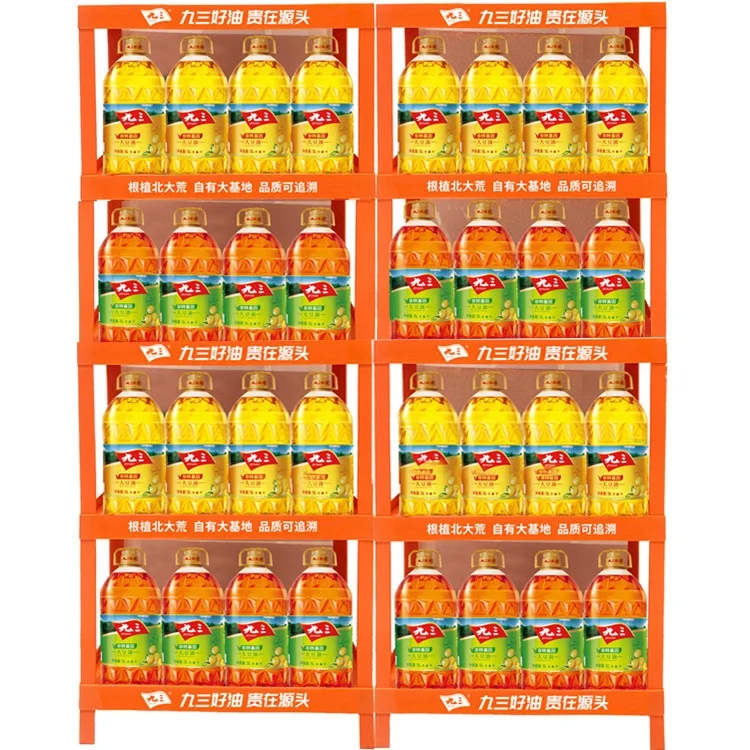 Retail Shop Multiple Tiers Custom Plastic Storage Shelves Display Racks Plastic Shelf with Advertising Board