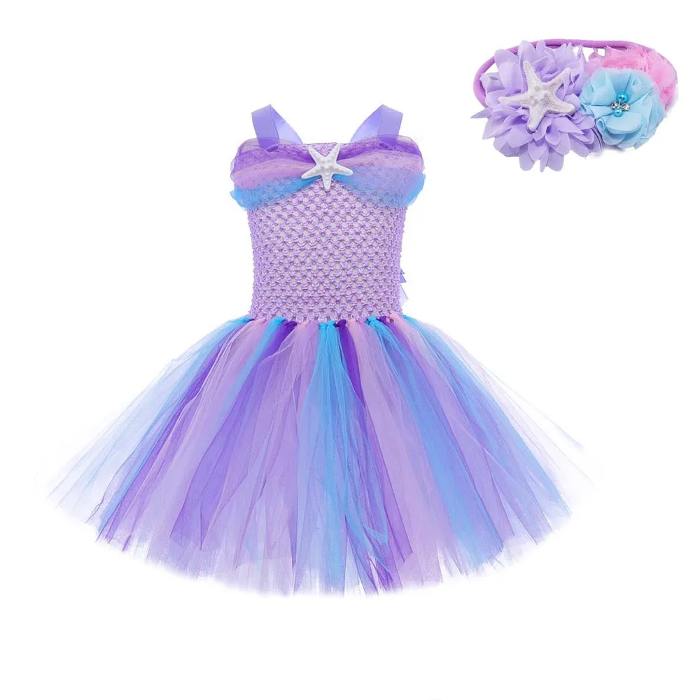 TV Movie Cartoon Party Dress Girl Princess Mermaid/Mermaids Halloween Party Cosplay Costume