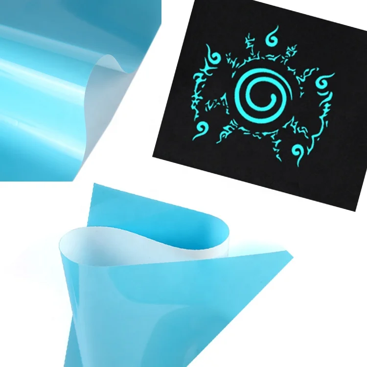 DETU Wholesale Custom Hot Sales Film Roll Luminous Heat Transfer Vinyl For