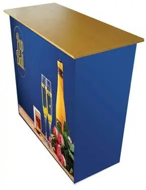 Promoter stand table, ABS promotion table display, portable tradeshow counter promotion table