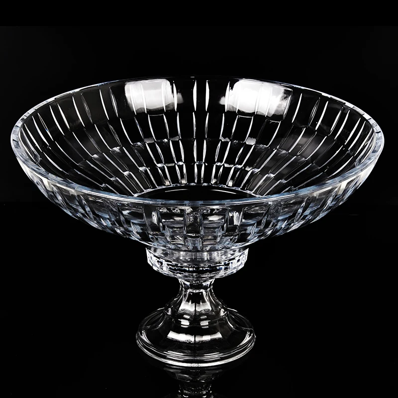 Small Glass Fruit Bowls Footed Sweet Serving Stand Gold Rim Decorative Crystal Glass Fruit Bowls With Lid