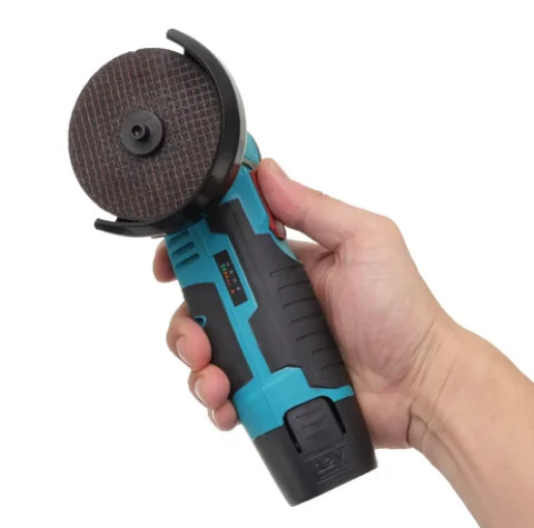 Portable 500W Brushless Mini Electric Angle Grinder Cordless Home DIY Small Polishing Machine with 2 Batteries for Cutting